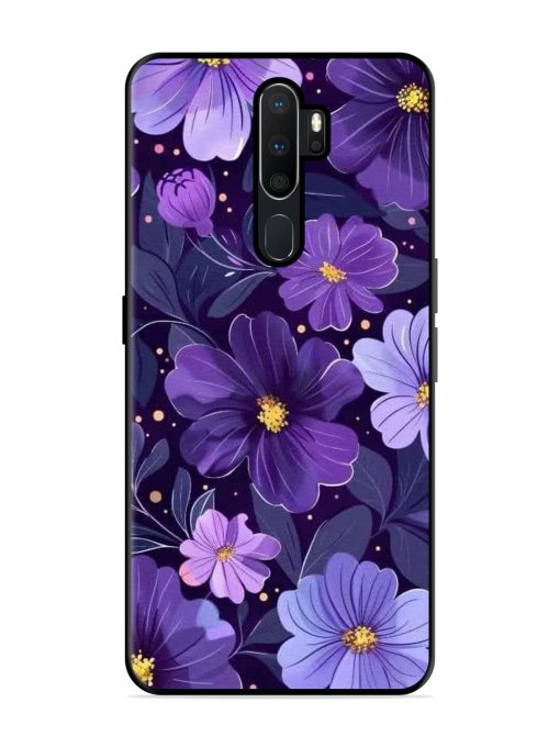 Purple Paradise Glossy Soft Edge Case for Oppo A5 (2020) Chachhi