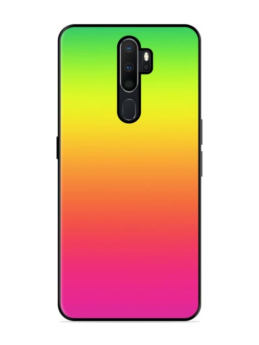 Rainbow Gradient Glossy Soft Edge Case for Oppo A5 (2020) Chachhi