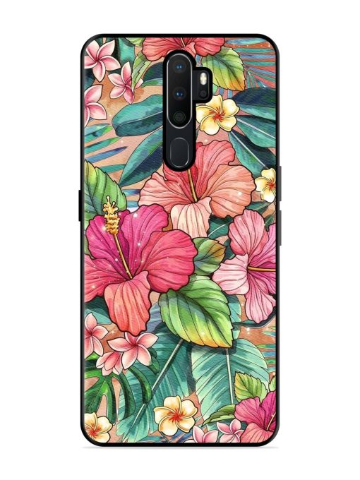 Tropical Tapestry Glossy Soft Edge Case for Oppo A5 (2020) Chachhi