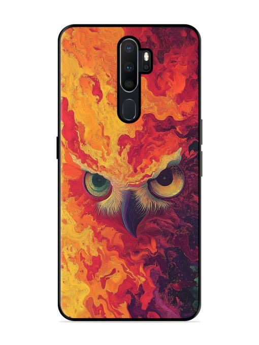 Fiery Owl Glossy Soft Edge Case for Oppo A5 (2020) Chachhi