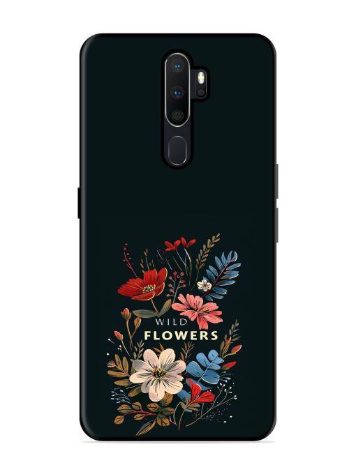 Dark Floral Glossy Soft Edge Case for Oppo A5 (2020) Chachhi