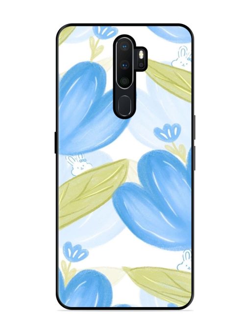 Bunny'S Blue Garden Glossy Soft Edge Case for Oppo A5 (2020) Chachhi