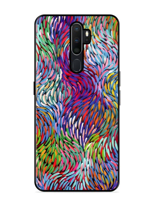 Vibrant Waves Glossy Soft Edge Case for Oppo A5 (2020) Chachhi