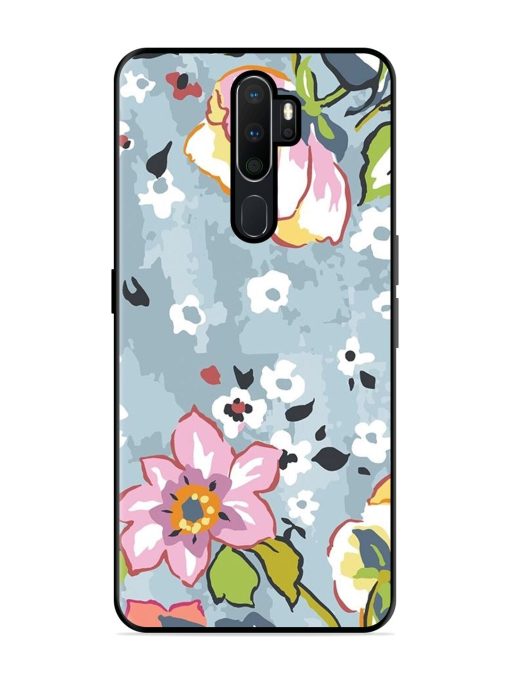 Floral Fantasy Glossy Soft Edge Case for Oppo A5 (2020) Chachhi