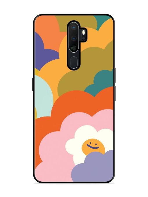 Happy Flower Power Glossy Soft Edge Case for Oppo A5 (2020) Chachhi