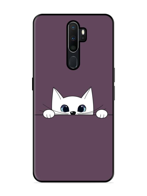 Peek-A-Boo Kitty Glossy Soft Edge Case for Oppo A5 (2020) Chachhi