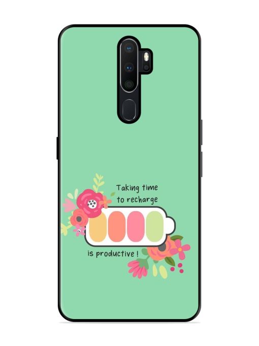 Recharge And Bloom Glossy Soft Edge Case for Oppo A5 (2020) Chachhi