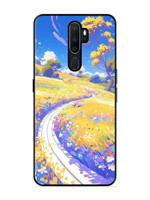 Vibrant Spring Meadow Glossy Soft Edge Case for Oppo A5 (2020) Chachhi