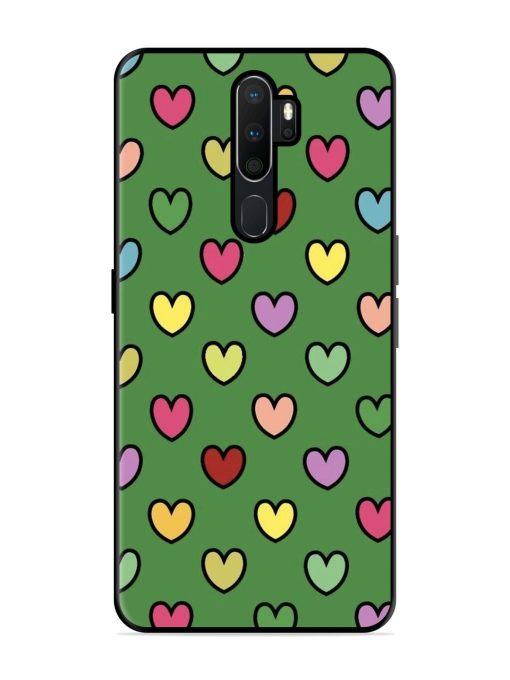 Rainbow Heart Parade Glossy Soft Edge Case for Oppo A5 (2020)