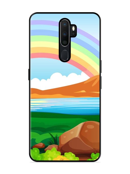 Rainbow Over The Lake Glossy Soft Edge Case for Oppo A5 (2020) Chachhi