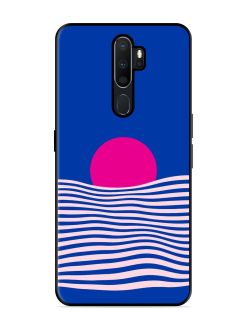 Pink Sunset Over Blue Waves Glossy Soft Edge Case for Oppo A5 (2020)