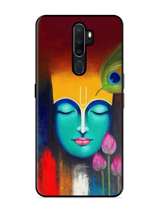 Divine Tranquility: The Face Of Krishna Glossy Soft Edge Case for Oppo A5 (2020) Chachhi