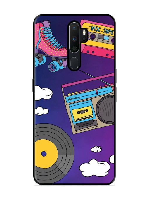 Retro Vibes Glossy Soft Edge Case for Oppo A5 (2020) Chachhi