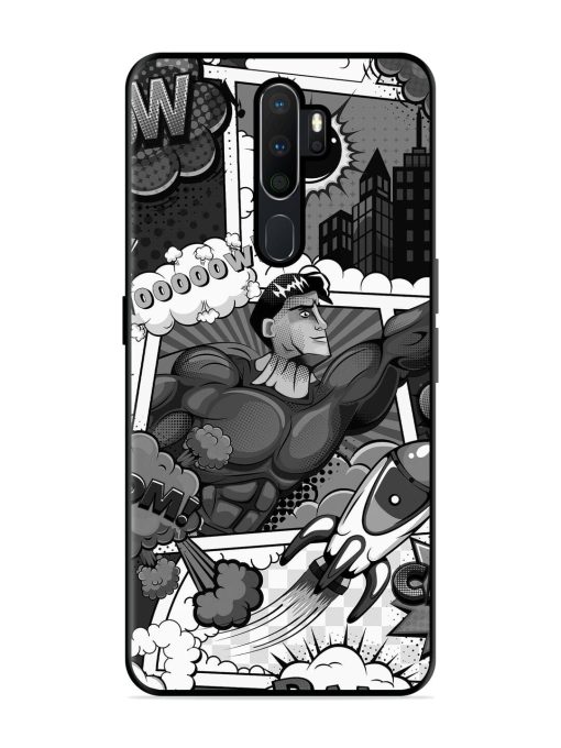 Comic Book Chaos Glossy Soft Edge Case for Oppo A5 (2020) Chachhi