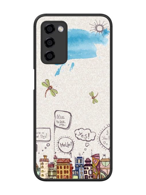 Doodle City Glossy Soft Edge Case for Oppo A53S (5G) Chachhi