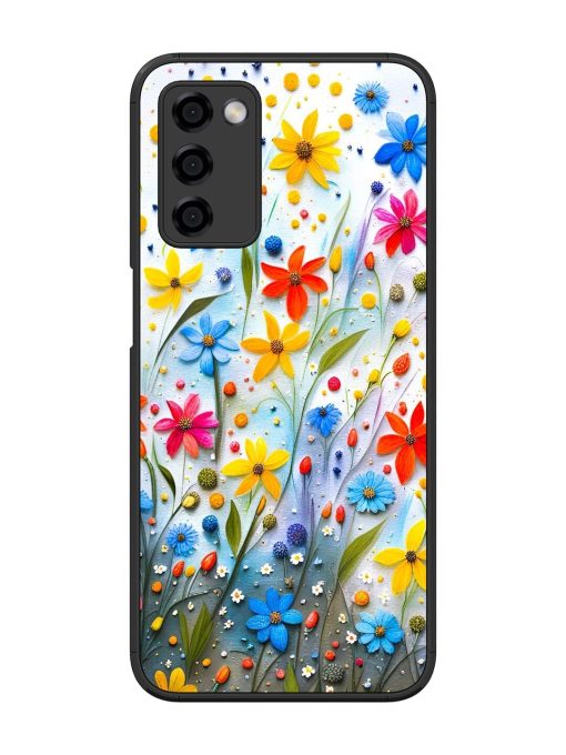 Vibrant Floral Glossy Soft Edge Case for Oppo A53S (5G)