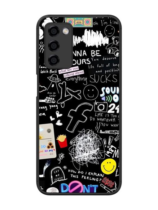 Doodle Diary Glossy Soft Edge Case for Oppo A53S (5G) Chachhi