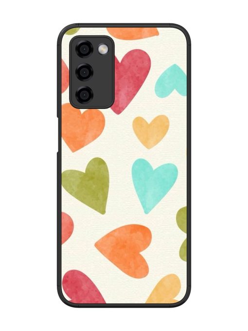 Watercolor Hearts Glossy Soft Edge Case for Oppo A53S (5G) Chachhi