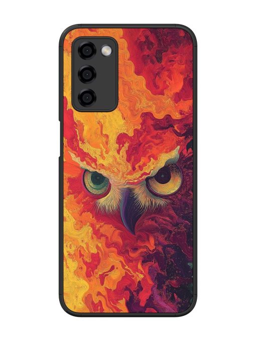 Fiery Owl Glossy Soft Edge Case for Oppo A53S (5G) Chachhi