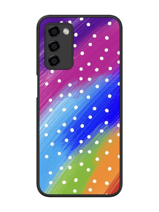 Rainbow Polka Dot Dream Glossy Soft Edge Case for Oppo A53S (5G) Chachhi