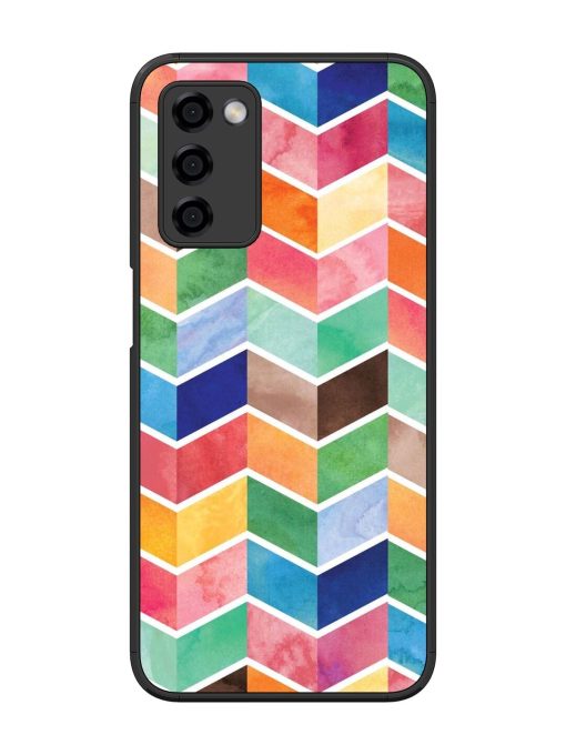 Watercolor Chevron Whimsy Glossy Soft Edge Case for Oppo A53S (5G) Chachhi