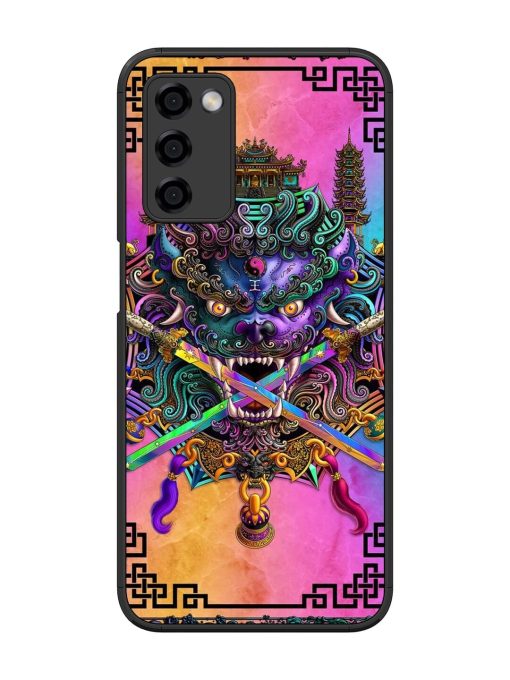 Psychedelic Fu Dog Tapestry Glossy Soft Edge Case for Oppo A53S (5G)