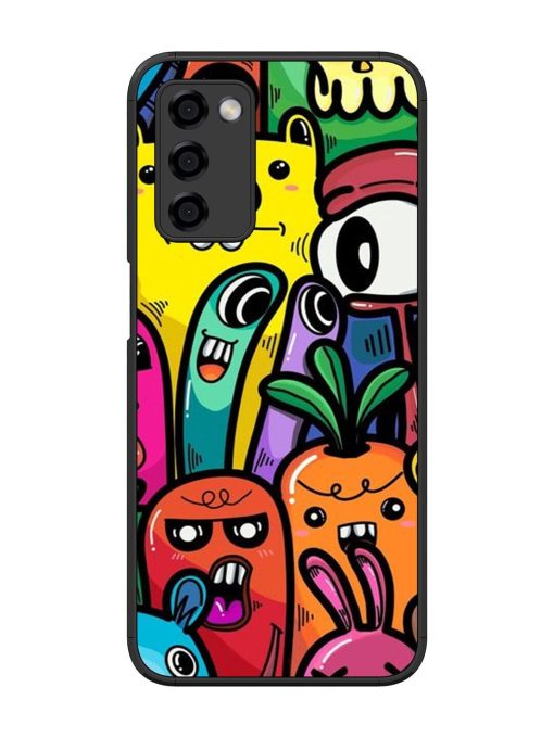 Whimsical Doodle Chaos Glossy Soft Edge Case for Oppo A53S (5G) Chachhi