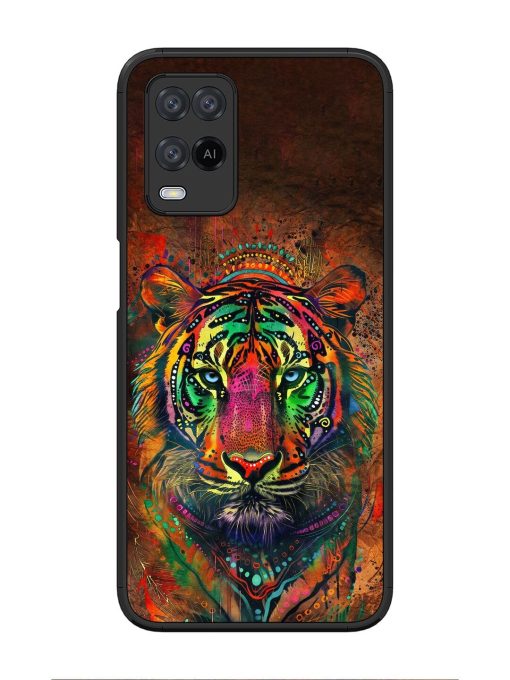 Cosmic Tiger Glossy Soft Edge Case for Oppo A54 Chachhi