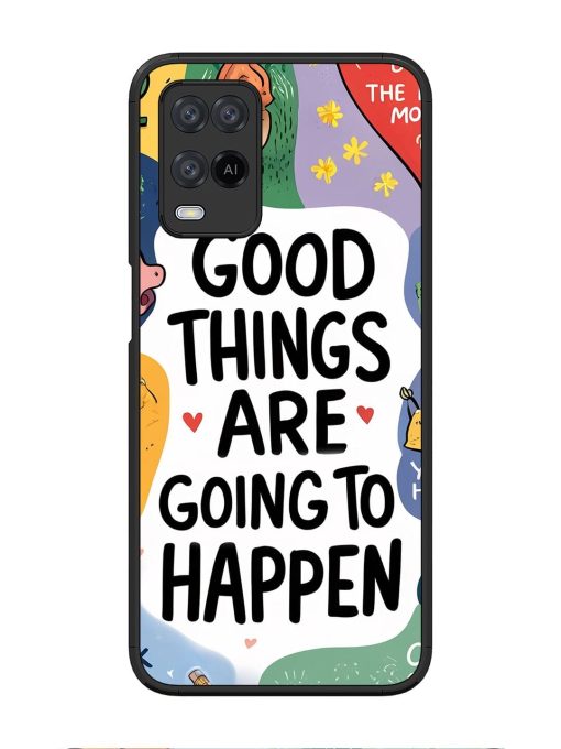 Uplifting Scribbles Glossy Soft Edge Case for Oppo A54 Chachhi