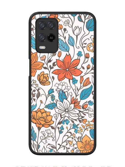 Floral Symphony Glossy Soft Edge Case for Oppo A54 Chachhi