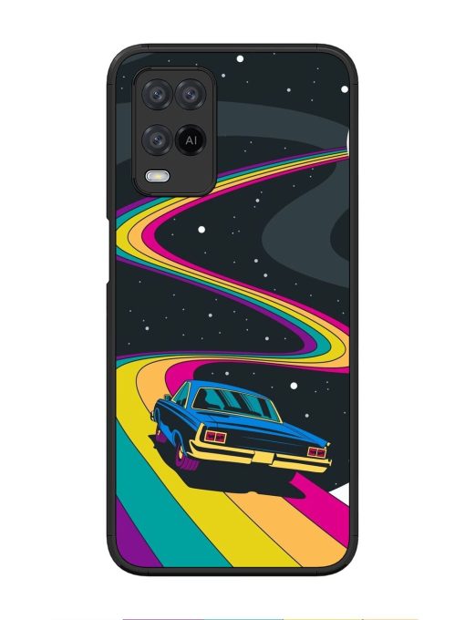 Rainbow Road Glossy Soft Edge Case for Oppo A54 Chachhi