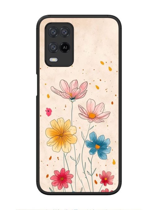 Delicate Bloom Glossy Soft Edge Case for Oppo A54 Chachhi