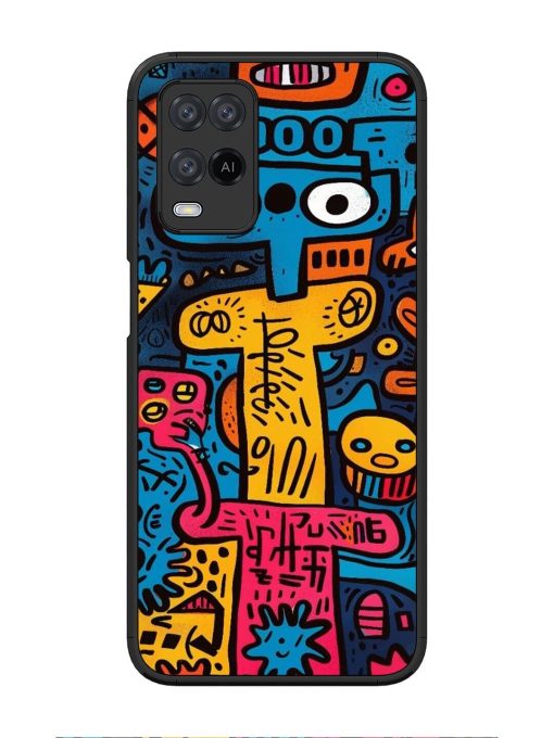 Doodletopia Glossy Soft Edge Case for Oppo A54 Chachhi