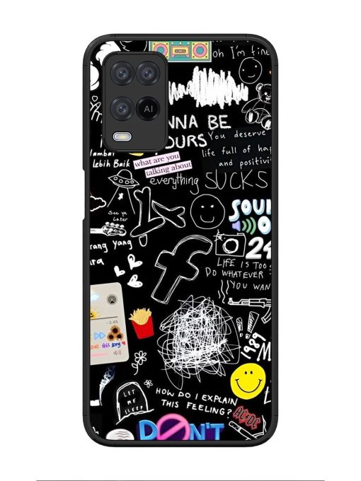 Doodle Diary Glossy Soft Edge Case for Oppo A54