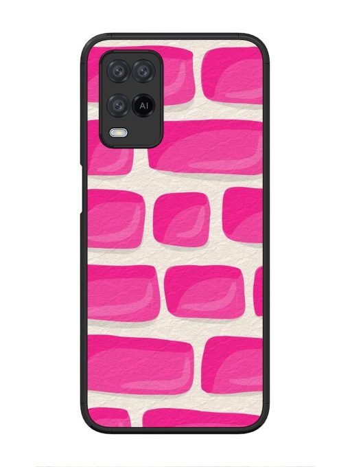 Pink Brick Wall Glossy Soft Edge Case for Oppo A54 Chachhi