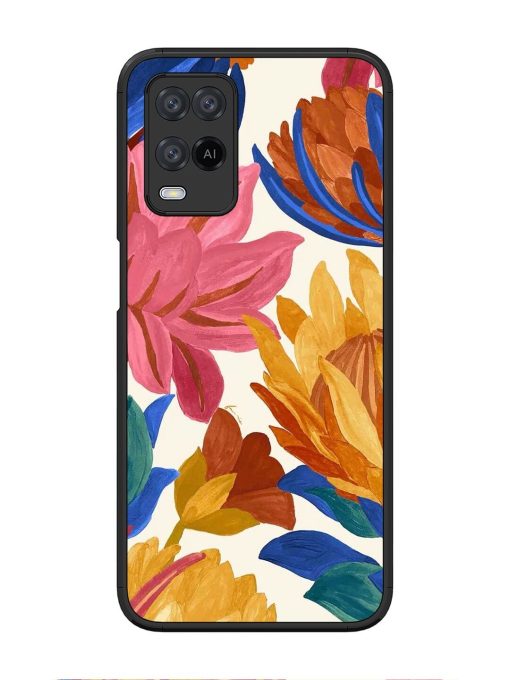 Blooming Tapestry Glossy Soft Edge Case for Oppo A54 Chachhi