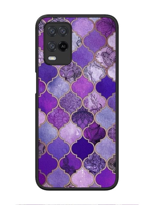 Purple Mosaic Magic Glossy Soft Edge Case for Oppo A54 Chachhi