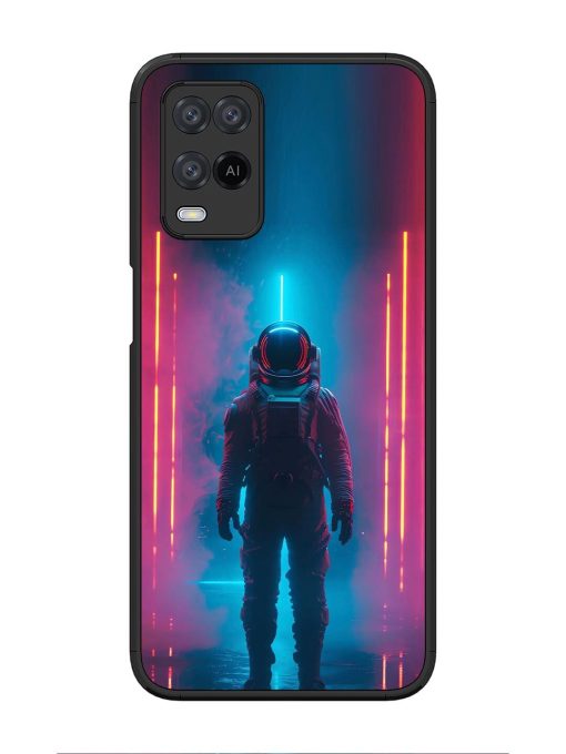 Neon Astronaut Glossy Soft Edge Case for Oppo A54 Chachhi