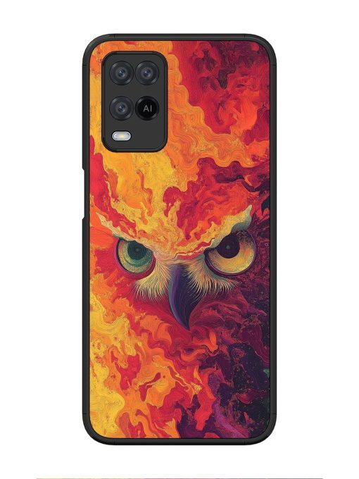 Fiery Owl Glossy Soft Edge Case for Oppo A54 Chachhi