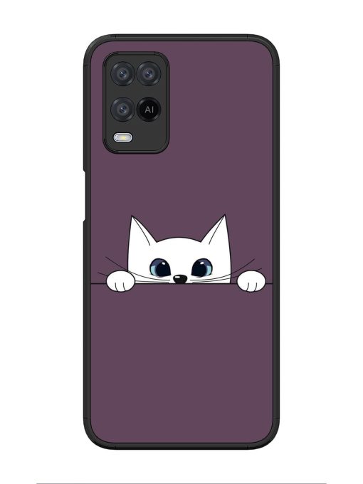 Peek-A-Boo Kitty Glossy Soft Edge Case for Oppo A54 Chachhi