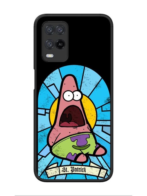 St. Patrick'S Day Stained Glass Patrick Star Glossy Soft Edge Case for Oppo A54 Chachhi