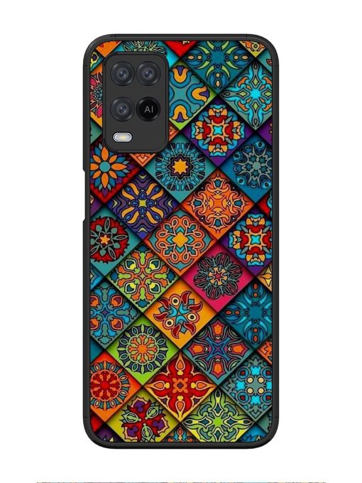 Patchwork Mandala Mosaic Glossy Soft Edge Case for Oppo A54 Chachhi