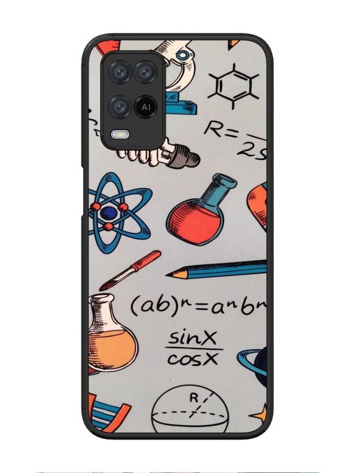 Science Doodle Delight Glossy Soft Edge Case for Oppo A54 Chachhi