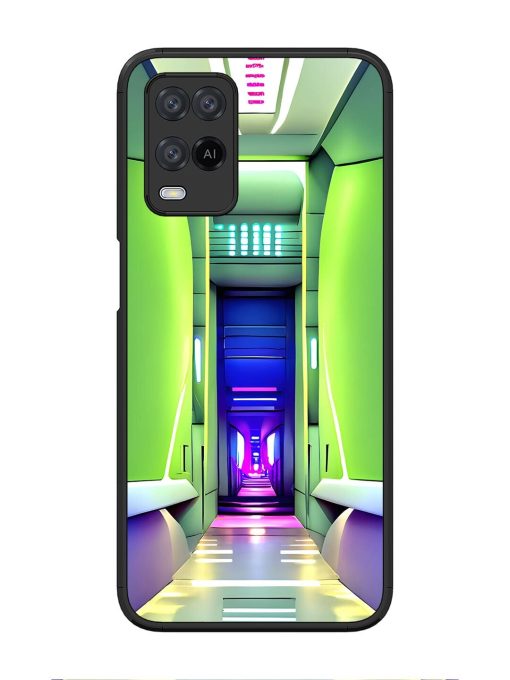 Neon Corridor Glossy Soft Edge Case for Oppo A54 Chachhi