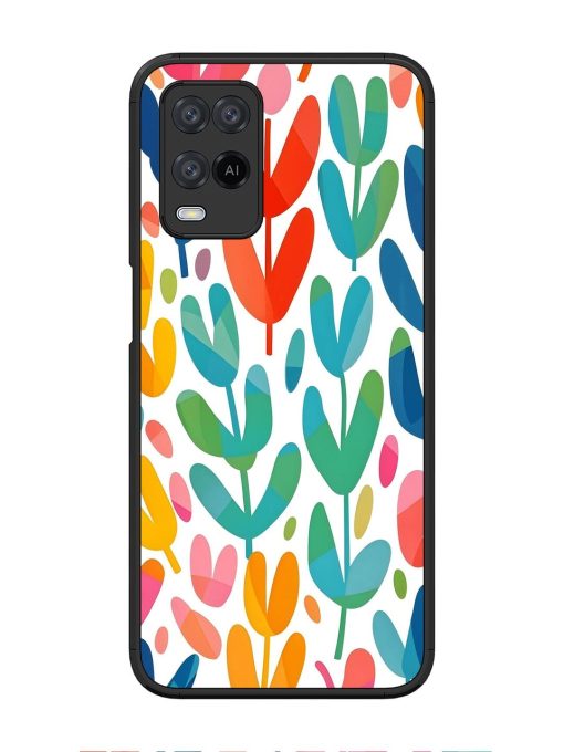 Rainbow Of Blooms Glossy Soft Edge Case for Oppo A54 Chachhi