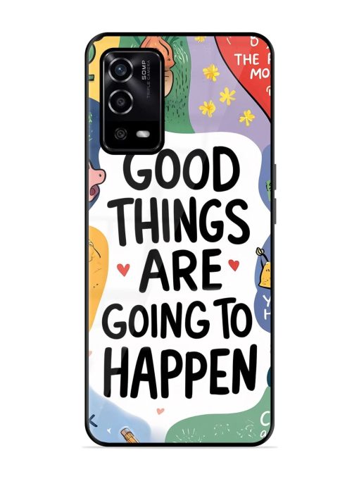 Uplifting Scribbles Glossy Soft Edge Case for Oppo A55 Chachhi