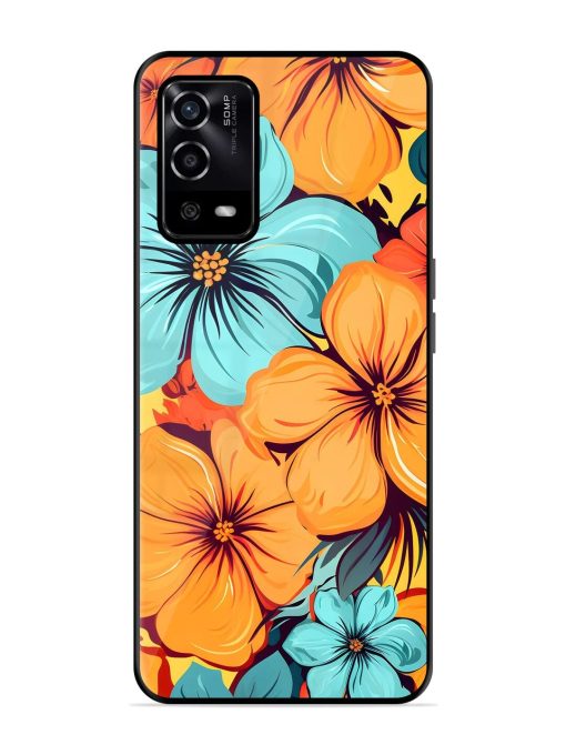 Tropical Bloom Glossy Soft Edge Case for Oppo A55 Chachhi