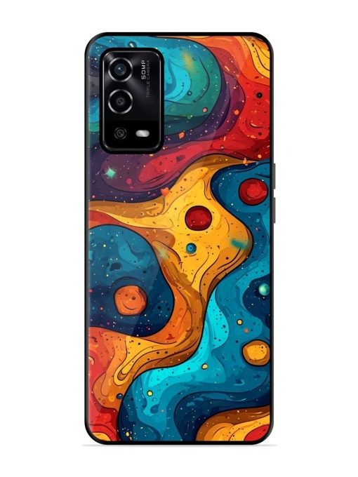 Cosmic Swirl Glossy Soft Edge Case for Oppo A55 Chachhi