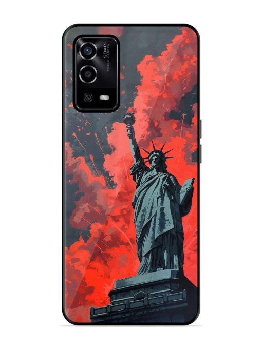 Lady Liberty'S Firework Finale Glossy Soft Edge Case for Oppo A55 Chachhi