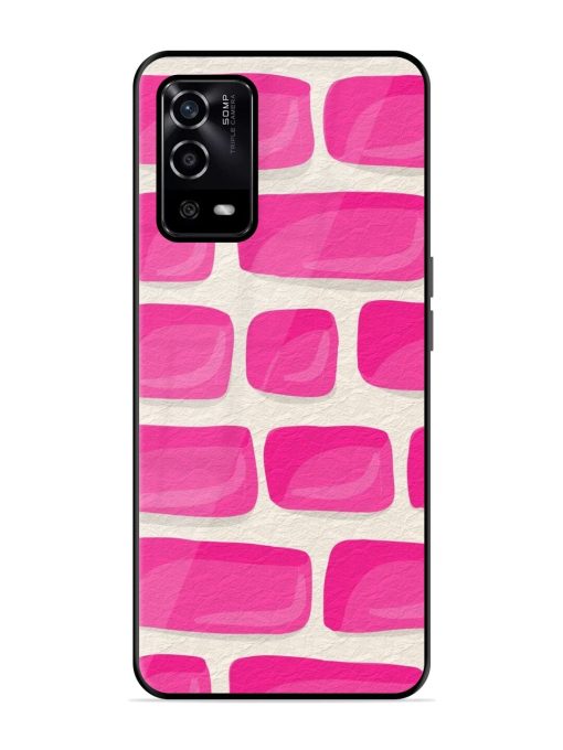 Pink Brick Wall Glossy Soft Edge Case for Oppo A55 Chachhi